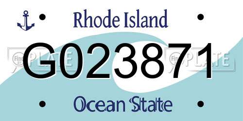 G023871 Rhode Island License Plate