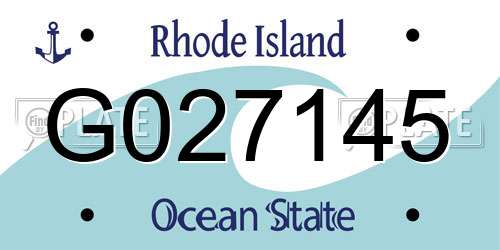G027145 Rhode Island License Plate