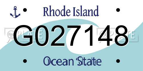G027148 Rhode Island License Plate