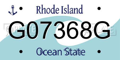 G07368G Rhode Island License Plate