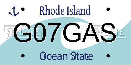 G07GAS Rhode Island License Plate