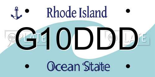 G10DDD Rhode Island License Plate