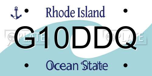 G10DDQ Rhode Island License Plate
