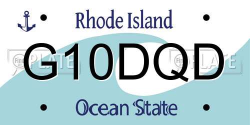 G10DQD Rhode Island License Plate