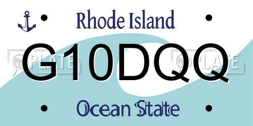 G10DQQ Rhode Island License Plate