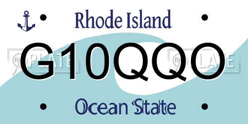 G10QQO Rhode Island License Plate