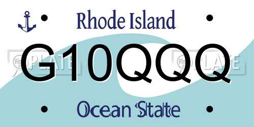 G10QQQ Rhode Island License Plate