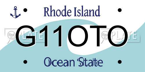 G11OTO Rhode Island License Plate