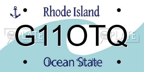 G11OTQ Rhode Island License Plate