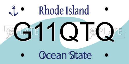 G11QTQ Rhode Island License Plate