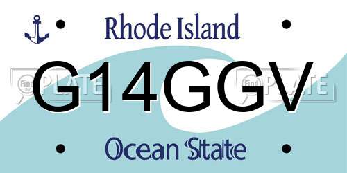 G14GGV Rhode Island License Plate