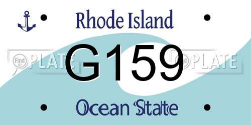G159 Rhode Island License Plate