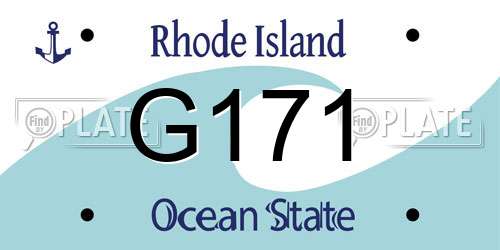 G171 Rhode Island License Plate