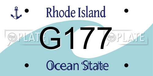G177 Rhode Island License Plate