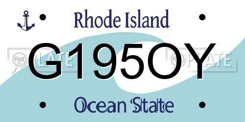 G195OY Rhode Island License Plate