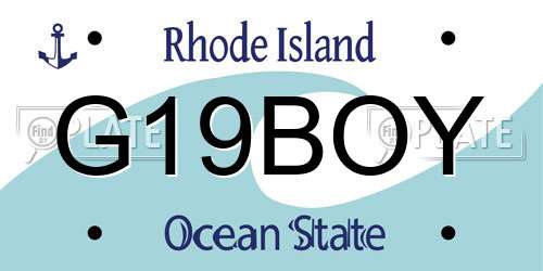 G19BOY Rhode Island License Plate