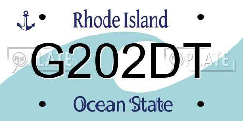 G202DT Rhode Island License Plate