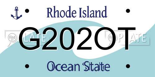 G202OT Rhode Island License Plate