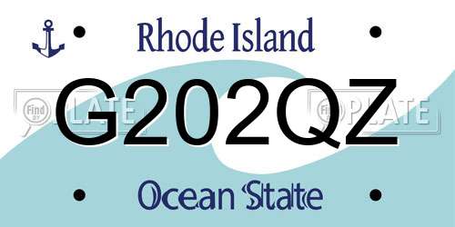 G202QZ Rhode Island License Plate