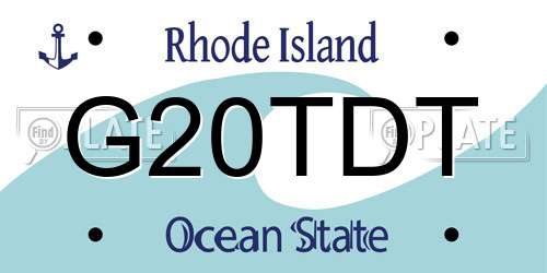 G20TDT Rhode Island License Plate