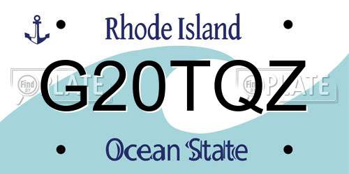 G20TQZ Rhode Island License Plate
