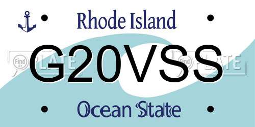 G20VSS Rhode Island License Plate