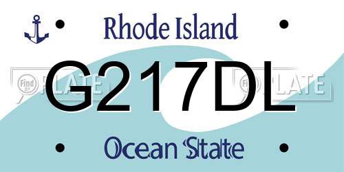 G217DL Rhode Island License Plate