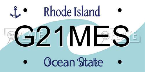 G21MES Rhode Island License Plate