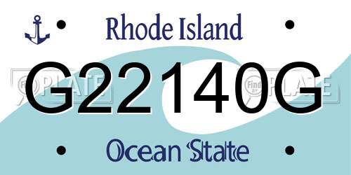 G22140G Rhode Island License Plate