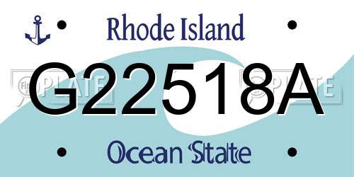 G22518A Rhode Island License Plate