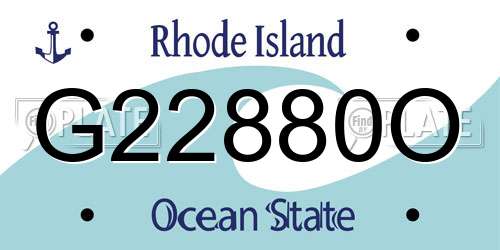 G22880O Rhode Island License Plate