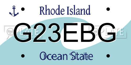 G23EBG Rhode Island License Plate