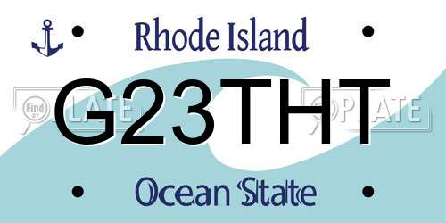 G23THT Rhode Island License Plate