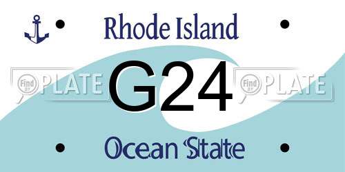 G24 Rhode Island License Plate