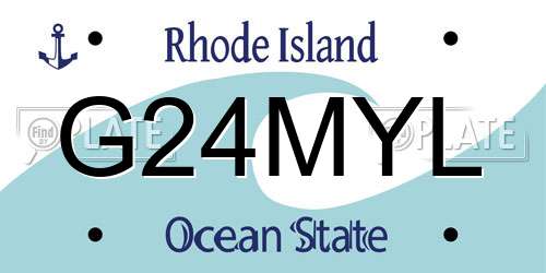 G24MYL Rhode Island License Plate
