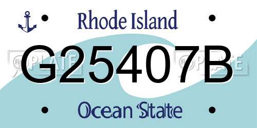 G25407B Rhode Island License Plate
