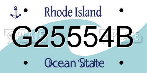 G25554B Rhode Island License Plate