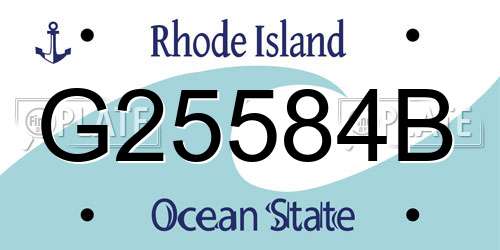 G25584B Rhode Island License Plate
