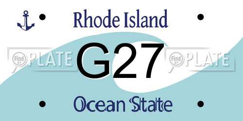 G27 Rhode Island License Plate
