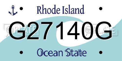 G27140G Rhode Island License Plate