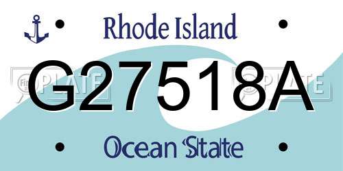 G27518A Rhode Island License Plate