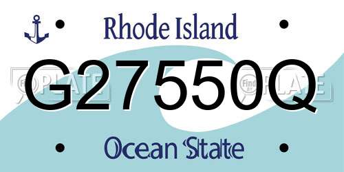 G27550Q Rhode Island License Plate