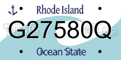 G27580Q Rhode Island License Plate