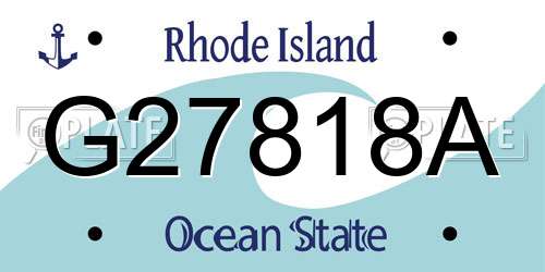 G27818A Rhode Island License Plate