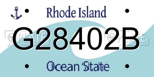 G28402B Rhode Island License Plate