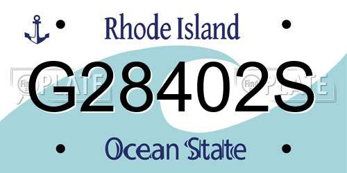 G28402S Rhode Island License Plate