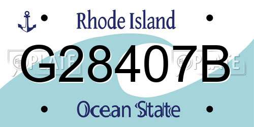 G28407B Rhode Island License Plate