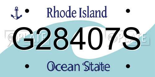 G28407S Rhode Island License Plate