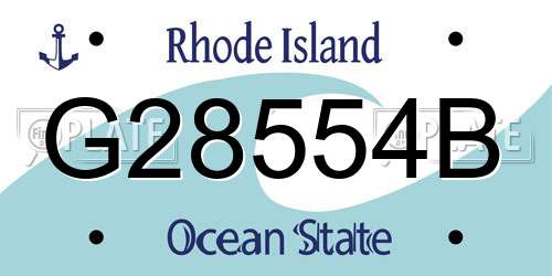 G28554B Rhode Island License Plate
