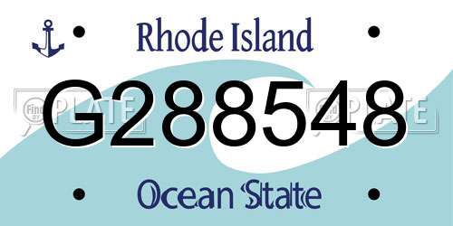 G288548 Rhode Island License Plate